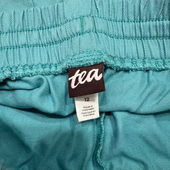 Tea Collection Teal Rumba Ruffle Shorts - Picture 7 of 8